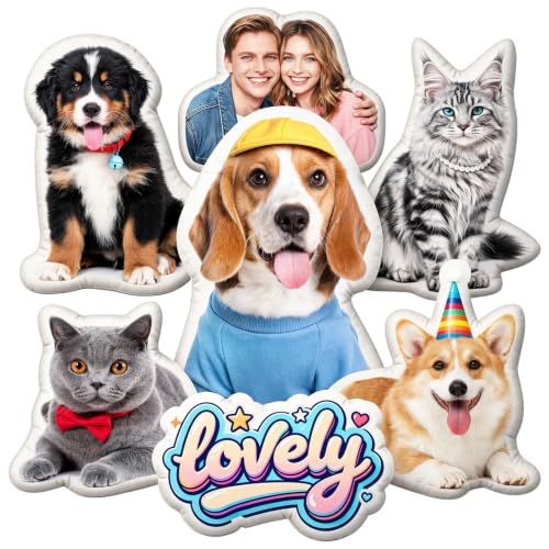 Pet Pillow - Custom Dog, Cat or Face Photo Personalized Cushion - Pet Lover Gift