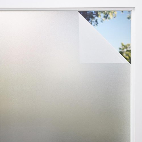 Gorilla Guard Window Privacy Film, Removable Two Way Sun Blocking, Reusable No Residue Stickers, Strong Static Clings to Glass Windows, Decorative Bathroom Door Coverings, 17.5 x 78.7 Inch, Frosted