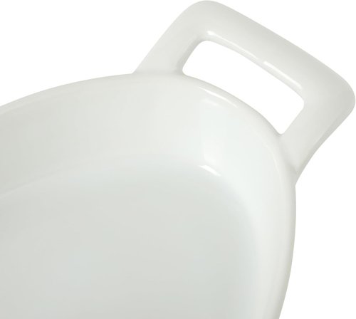 Gibson Home Oval Au Gratin Baking Dishes - 4-Piece Set, 15 oz Oven Safe Ceramic Casserole Dishes, White