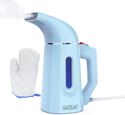 Skiennix Handheld Clothes Steamer - Fast Heat-Up in 40 Seconds | Lightweight 1.5lbs, 800W, 8FT Cord, Blue