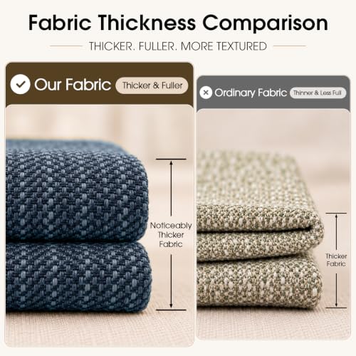 Dark Blue Textured Throw Pillow Covers 20x20 Set of 2 - Chenille Decorative Cushion Covers for Couch Sofa Bed Living Room