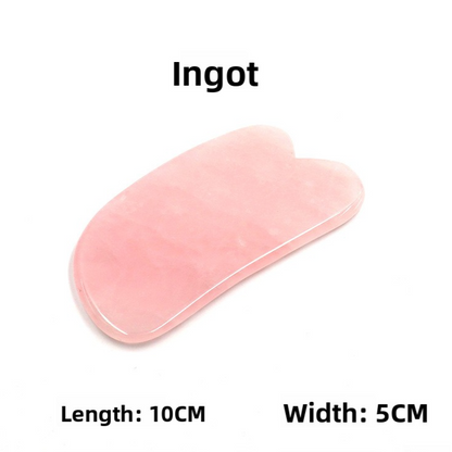 Rose Quartz Jade Facial Body Massage Scraping Stones