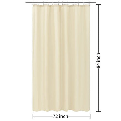 ALYVIA SPRING Extra Long Fabric Shower Curtain Liner Waterproof - 72" x 84", Soft & Lightweight XL Shower Curtain with 3 Magnets, Machine Washable - 72x84, Cream