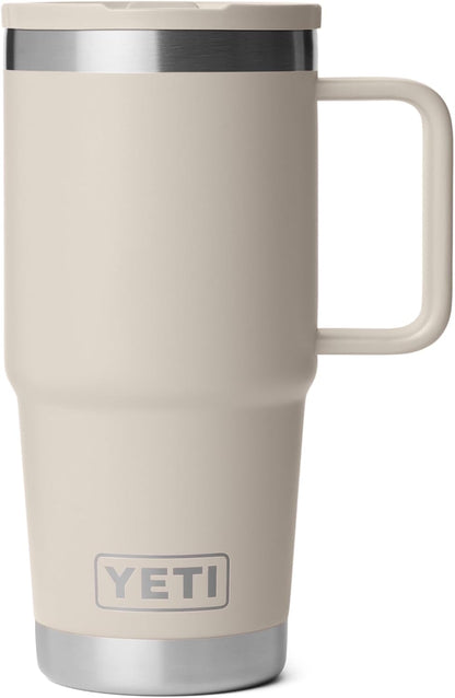 YETI Rambler 20 oz Travel Mug - Stainless Steel, Vacuum Insulated, Leakproof & Cup Holder Friendly