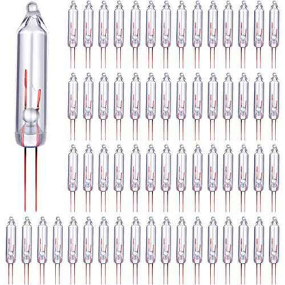 Mudder 100 Pcs Mini Christmas 2.5 Volt Replacement Light Bulbs for Christmas Trees Decorative Light Supplies Indoor Outdoor Xmas Decor, 0.17 Ampere, 0.42 Watt (Clear)