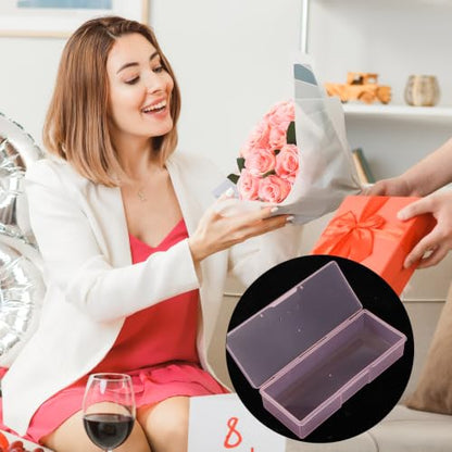 Pink Manicure Nail Tool Storage Box Set - Compact Clear Organizer for Salon & Home