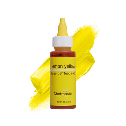Chefmaster Lemon Yellow Liqua-Gel® Food Coloring - Vibrant, Professional-Grade Dye for Icing & Fondant | 2.3 oz