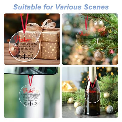 Pastor Appreciation Christmas Ornament - Thank You Religious Gift for Men Women