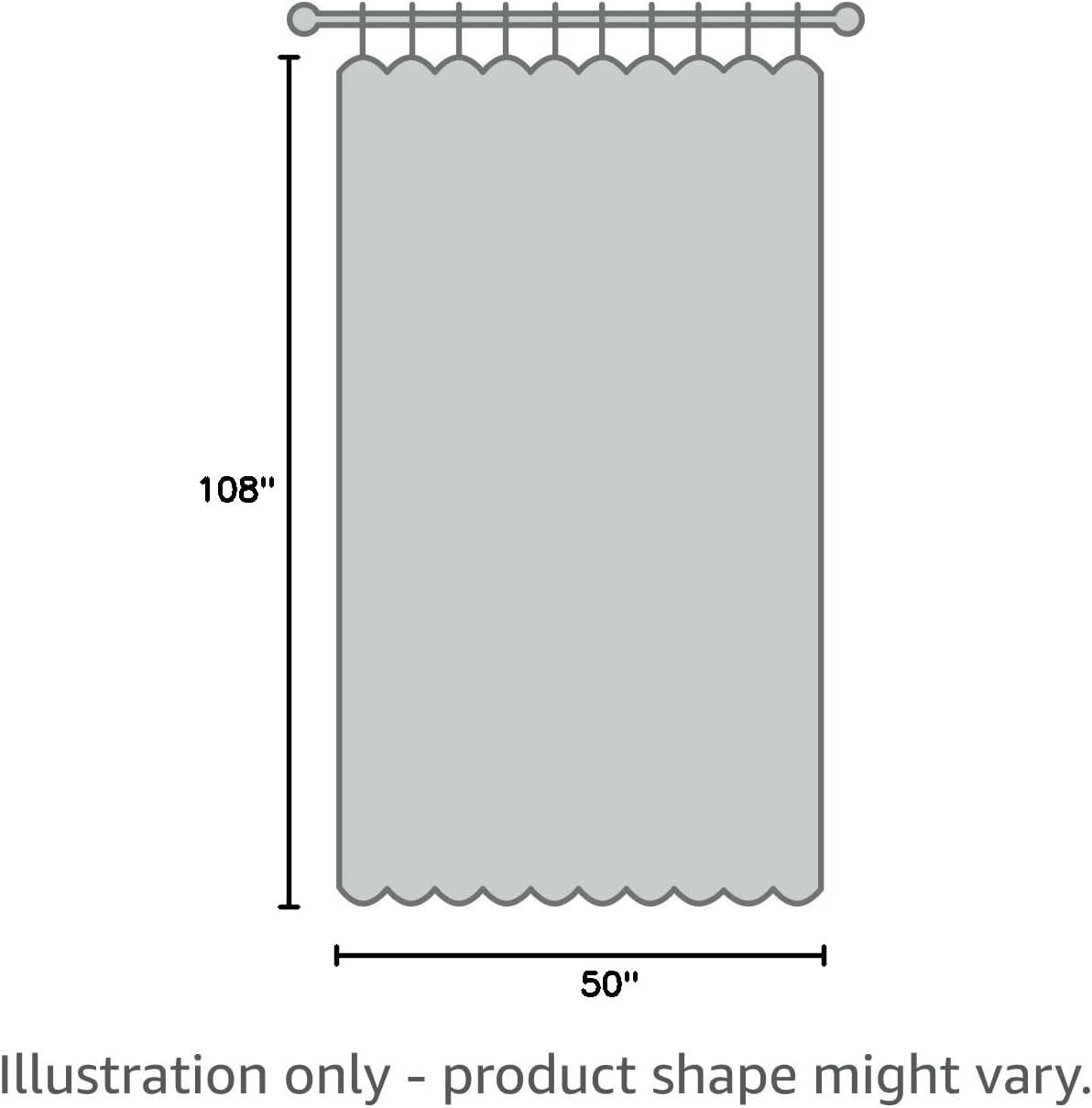 Skiennix 100% Blackout Linen Curtains - Thermal Insulated Drapes for Bedroom | 50" W x 108" L, Dark Gray