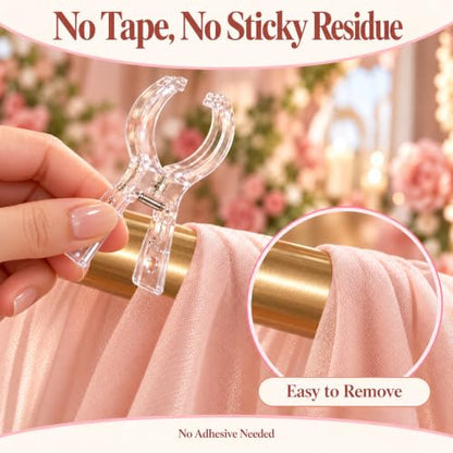 Clear Balloon Arch Clips 3.54 Inch Pack for Decorations No Tape or Glue