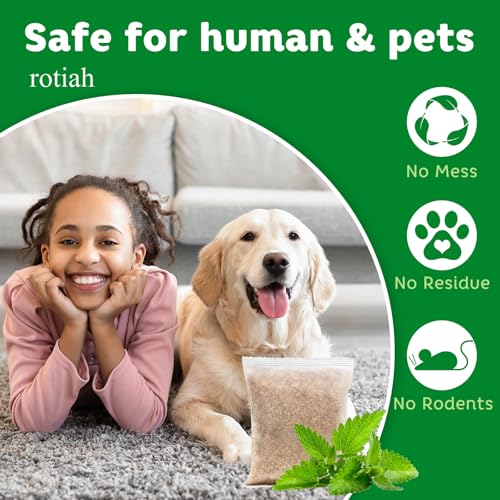 Natural Rodent Repellent Pouches - Peppermint Oil for Mice, Rats, Squirrels - 10 Pack