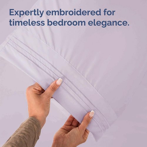 King Pillow Cases by [Brand Name] - Ultra Soft Hotel Quality Covers | Comfy, Cozy & Wrinkle-Free - Light Lavender - Set of 2