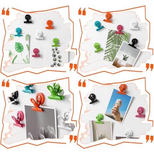 10 Pack Heavy Duty Magnetic Clips for Refrigerator & Whiteboard - Kitchen Organizer & Photo Display