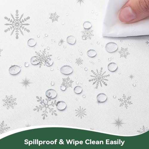 Christmas Tree Truck Wreath Tablecloth 60x84 Inch Rectangular White - Hometrxx