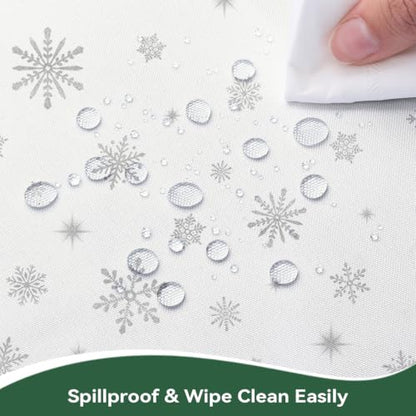Christmas Tree Truck Wreath Tablecloth 60x84 Inch Rectangular White - Hometrxx