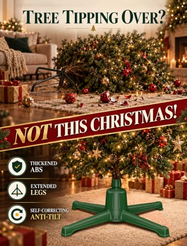 Rotating Christmas Tree Stand for 9 ft Artificial Trees - 360° Silent Spin