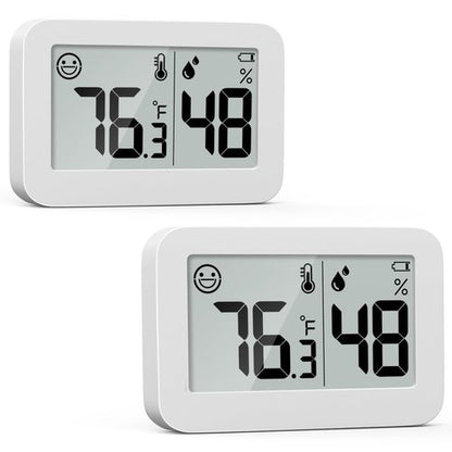DOOMAY Mini Hygrometer & Indoor Thermometer - Digital Humidity Gauge for Greenhouse & Baby Room | 2-Pack