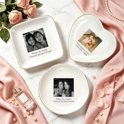 Personalized Photo Jewelry Dish for Best Friend Bride Style 02