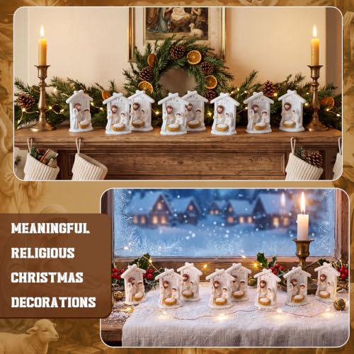 Holy Style 36 Pack Nativity Scene Miniatures Christmas Figure Set Religious Decor