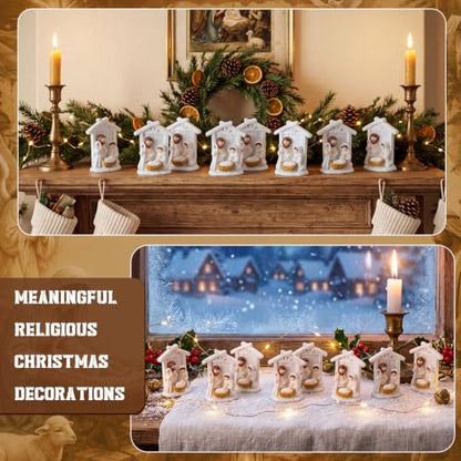 Holy Style 36 Pack Nativity Scene Miniatures Christmas Figure Set Religious Decor