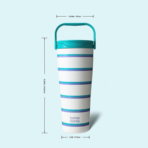 BOTTLE BOTTLE 30oz Insulated Tumbler - Leak-Proof Stainless Steel Water Bottle with Handle & Straw Lid | BPA-Free for Hot & Cold Drinks