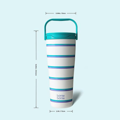 BOTTLE BOTTLE 30oz Insulated Tumbler - Leak-Proof Stainless Steel Water Bottle with Handle & Straw Lid | BPA-Free for Hot & Cold Drinks