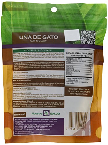 Cats Claw Bark Tea - 3 Pack Herbal Tea - Zip-Lock (80g) 2.82oz - 100% Natural UNA de Gato Corteza