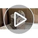 Natural Marble 2-Tier Bathroom Counter Organizer - Calacatta Viola Variation