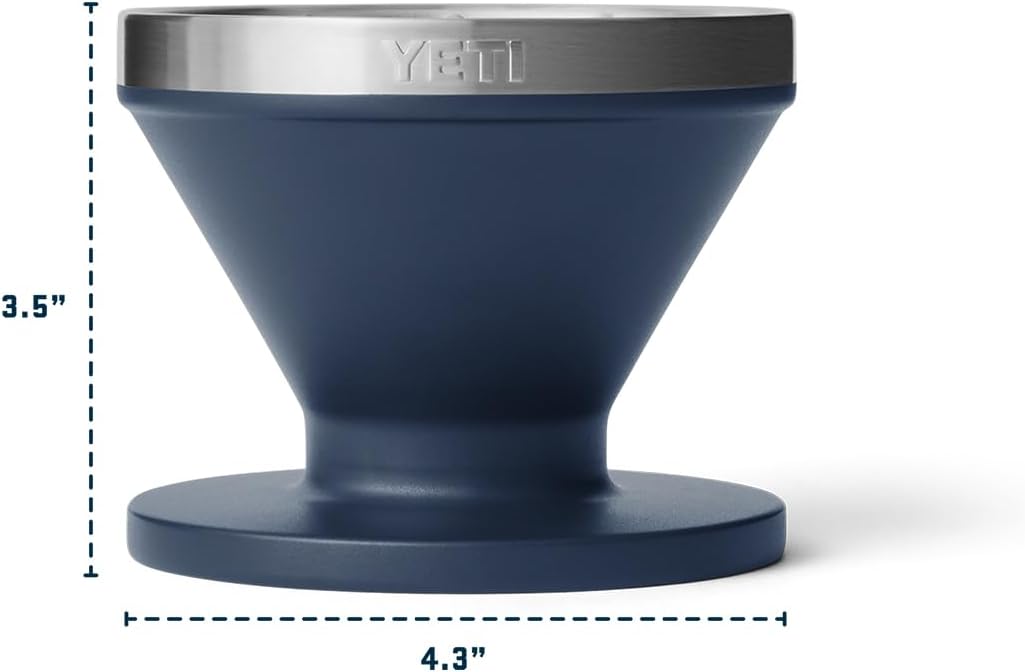 YETI Rambler 20 oz Tumbler - Stainless Steel, Vacuum Insulated with MagSlider Lid - Navy Color
