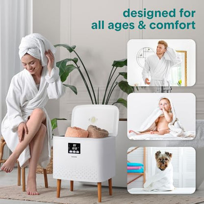 SereneLife WiFi Towel Warmer Bucket 20L Large Capacity - White
