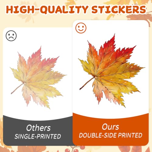 Fall Window Clings - 9 Sheets Maple Leaf Autumn Glass Decals - Fall Decorations