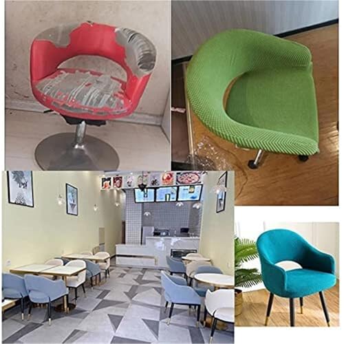 UQABS Curved Back Dining Chair Covers Slipcovers with Wingback Arms, Set of 4/2/1 Accent Kitchen Chair Slipcover Modern Arc Shaped Armrest Counter Height Bar Stools Covers Protector 1PCS(G,2PCS)
