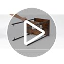 Rustic Brown Small End Table with 3 Shelves - Compact Nightstand for Small Spaces - 1 Pack