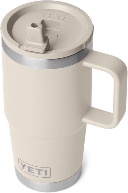 YETI Rambler 20 oz Travel Mug - Stainless Steel, Vacuum Insulated, Leakproof & Cup Holder Friendly