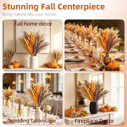 Fall Pampas Grass and Eucalyptus Bouquet - Boho Home Decor