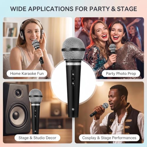 Plastic Microphone Prop - Fake Handheld Studio Mic for Cosplay & Decor
