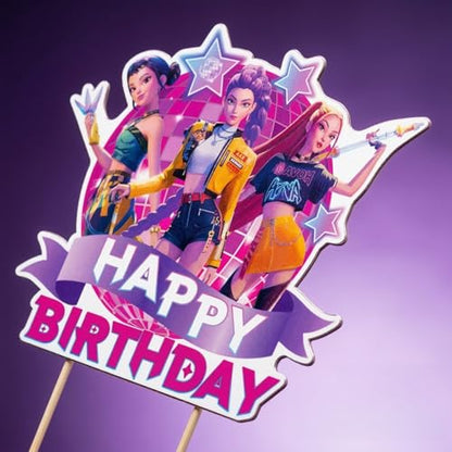 Cute Birthday Cake Toppers and Cupcake Decorations - 25 Pcs Cartoon Party Supplies