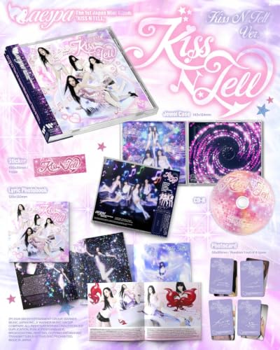 aespa Japan 1st Mini Album Kiss N Tell KISS N TELL Ver. CD + Sticker + Photobook + Photocard