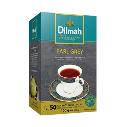 Dilmah Earl Grey Ceylon Tea - 50 Tea Bags 100g