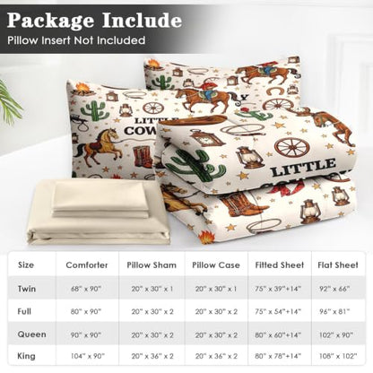 WeCozy Little Cowboy Full Size Comforter Set - Western Bedding