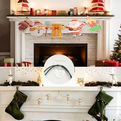 Indoor Mini Light Clips 60 Count - Damage-Free Clear Wall Hooks for Christmas and Cables - Variation of THIS listing