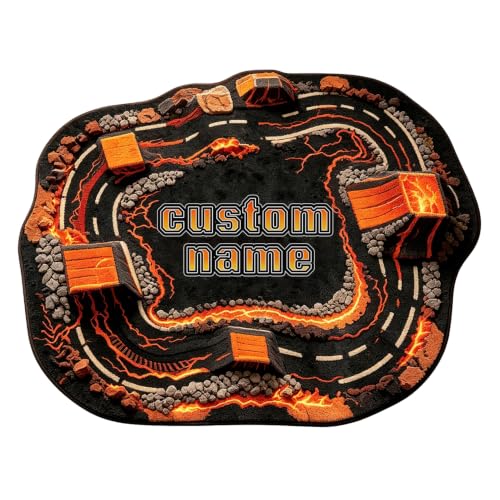 Personalized Off-Road Vehicle Track Rug - Kids Playroom Carpet 8