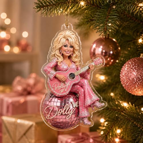 Pink Dolly Christmas Ornament Tree Parton Memorial Decorations - Variation A01