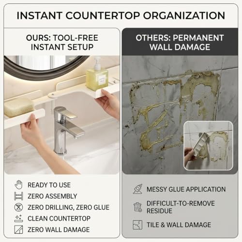 Foldable Over Sink Shelf Organizer Black 20in - Bathroom Faucet Storage