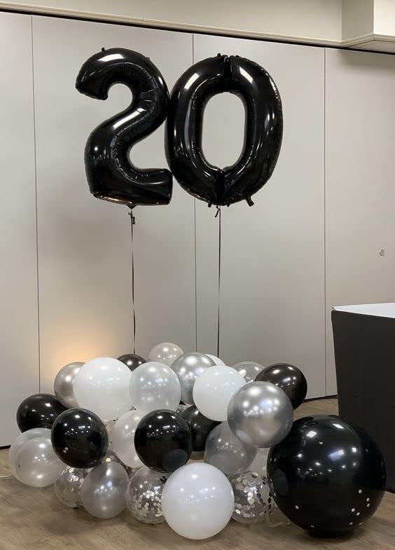 Number 0 Balloons - 40 Inch Black Birthday & Event Decorations | Perfect for Milestones & Celebrations