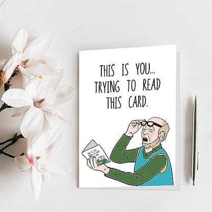 Funny Birthday Card for Dad Grandpa Husband Old Age Gift - Father's Day Card for Him