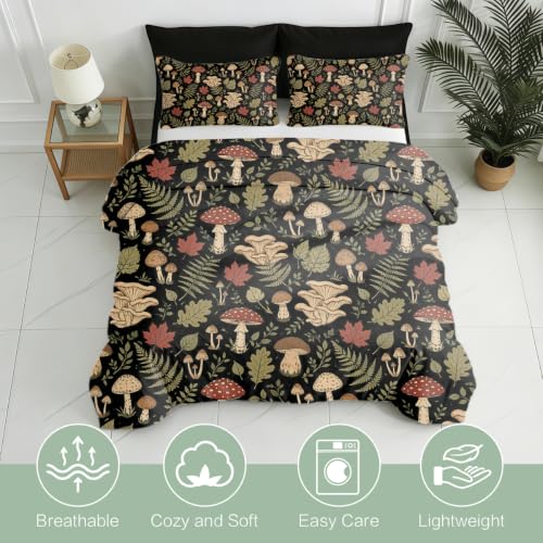 Floral Queen Size Comforter Set for Kids and Teens - Microfiber Bedding with Pillowcases