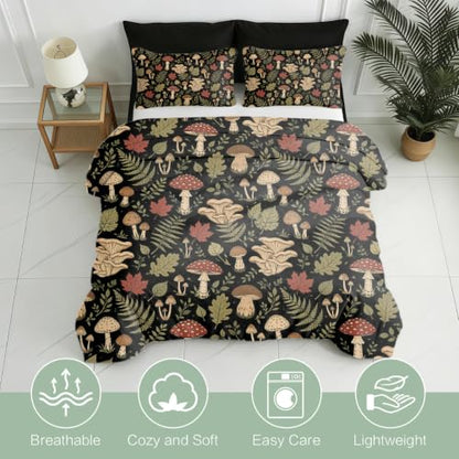 Floral Queen Size Comforter Set for Kids and Teens - Microfiber Bedding with Pillowcases