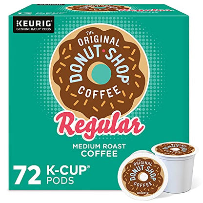The Original Donut Shop Regular, Keurig Single Serve K-Cup Pods, Medium Roast Coffee, 60 Count, (6 Packs of 10)