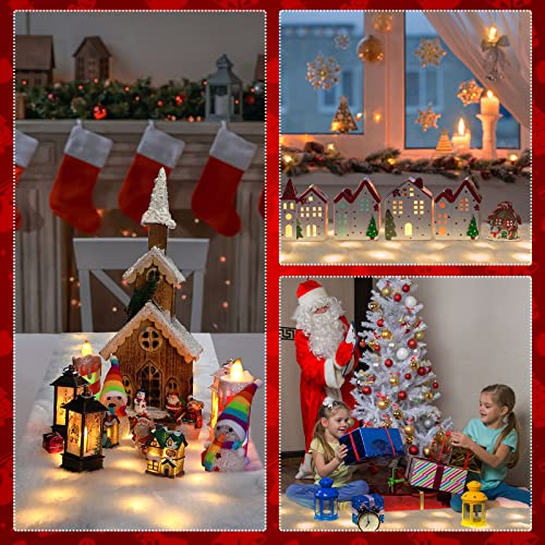 Christmas Snow Blanket with LED Lights - Warm White 94 x 24 Inch, Fake Snow for Holiday Decor